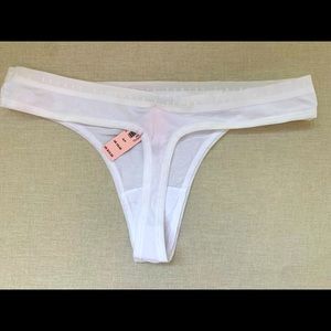 New with tags white cotton thong
